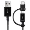 VOLT PLUS TECH Dual USB-C + MicroUSB [2Pack] Switch Cable Compatible with LG Velvet Provides All Around True Dual USB Fast Quick Charging Speeds