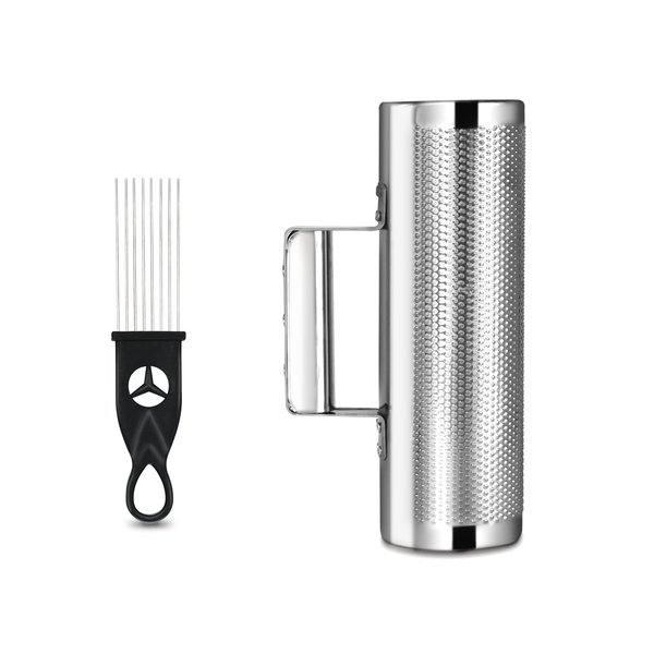 Soulmate Guiro 8" 3" Guiro Instrument Stainless Steel Guiro Shaker with Scraper, Professional Band Accompaniment Sand Hammer Guiro Latin Percussion Instrumentsfor Live Performance