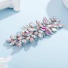 Teyglen Women Dainty Simple Full Rhinestones Bride Wedding Hair Comb Luxurious Hair Accessories Shiny Rhinestones Bridal Side Hair Combs for Women Bride Girls (AB Color)