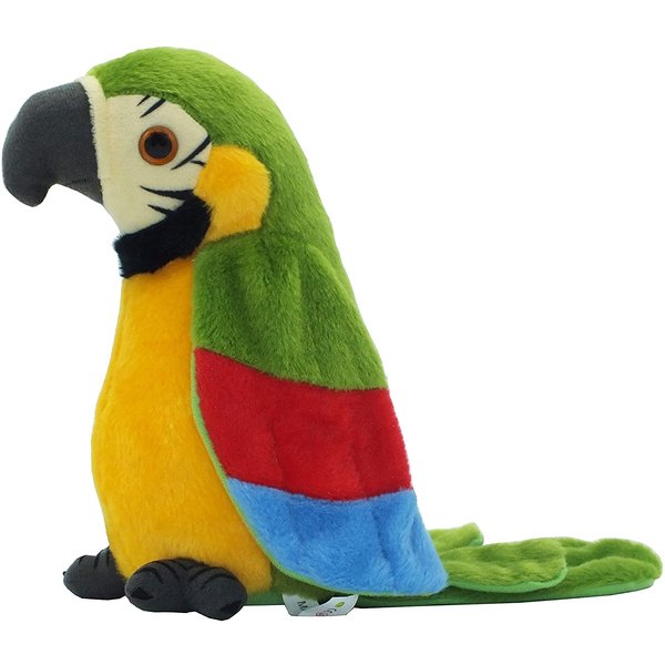 Auhafaly Talking Parrot, Repeats What You Say Plush Animal Toy Electronic Parrot Parrot for Boys, Girls Gift