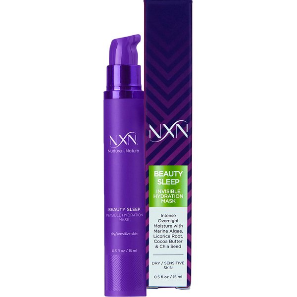 NXN Invisible Overnight Anti-Aging Face Mask - with Licorice Root, Grapeseed, Cacay Oil, Marine Algae - Moisturizing Facial Formula - 0.5 Fl Oz