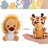 12 Pieces Mini Stuffed Forest Animals Jungle Animal Plush Toys in 4.8 Inch Cute Plush Elephant Lion Giraffe Tiger Plush for Animal Themed Parties Student Achievement Award (Sitting)