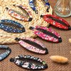 9 Pieces Banana Hair Clip Floral Clincher Hair Claws Bohemia Style Wrapped Cloth Banana Hair Clip Hair Comb Hair Jaw Clips Fish Shape Grips Clamp Hair Accessories for Women Girls (4.3 x 2 Inch)