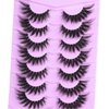 Fluffy Lashe Clear Band Fox Eye Lashes Faux Mink Eyelashes Wispy False Eyelashes Cat Eye Lashes 3D Volume Strip Lashes Pack by Kiromiro