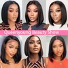 QueenYoung Bob Wig Human Hair Glueless 5x5 Lace Front Wigs Human Hair 180 Density Closure Wigs Human Hair Short Human Hair Wigs For Women 10inch