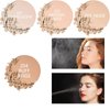2 Pack PHOERA Matte Face Powder, Control Oil Brighten Skin Color Cover Blemish Whitening Makeup Face Setting Setting Powder Foundation。202- Natural Beig