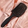 Hair Brush Dry Wet Hair Brush Detangling for Fine, Thick, Curly Hair - Curved and Vented Hair Brush for Women, Men or Kids Faster Blow Drying Styling Professional Paddle Vent detangler (Black)