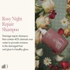 ANILLO Rosy Night Repair Shampoo 450ml / 15.22 fl. Oz, Vegan Daily Repair Shampoo with Damask Rose Water and Ceramide Complex for Damaged and Dyed Hair, Silicone, Sulfate & Paraben Free