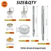 Hoeine Canvas Snap Kit, 40 Sets Marine Grade Boat Cover Snaps Heavy Duty Snap Fastener Kit Stainless Steel Snap Button Kit for Replacement Snaps for Boat Cover Furniture Tent