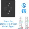 Outlet Extender, HICITY Multi Plug Outlet with 6 Electrical Outlets Adapter, 3-Prong Wall Outlet Tap for Cruise Ship Home Office Dorm, Black (2 Pack)