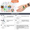 Mental Health Awareness Brain Stickers Items Temporary Tattoos Decor Birthday Party Decorations Supplies Favors Inspirational Tattoo Sticker 96 PCS Wellness Therapist Gifts for Women Men Kids Rewards