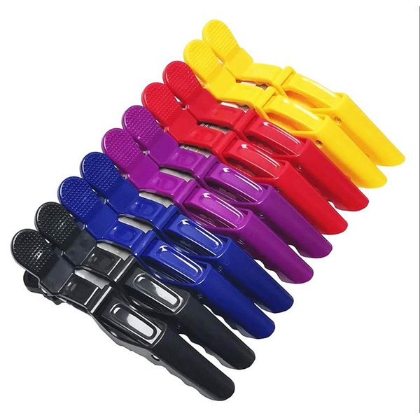 F-BBKO Hair Clips for Styling, 10Pcs Hair Clips for Women, Wide Teeth, Double Hinged Design, Professional Hair Salon Quality