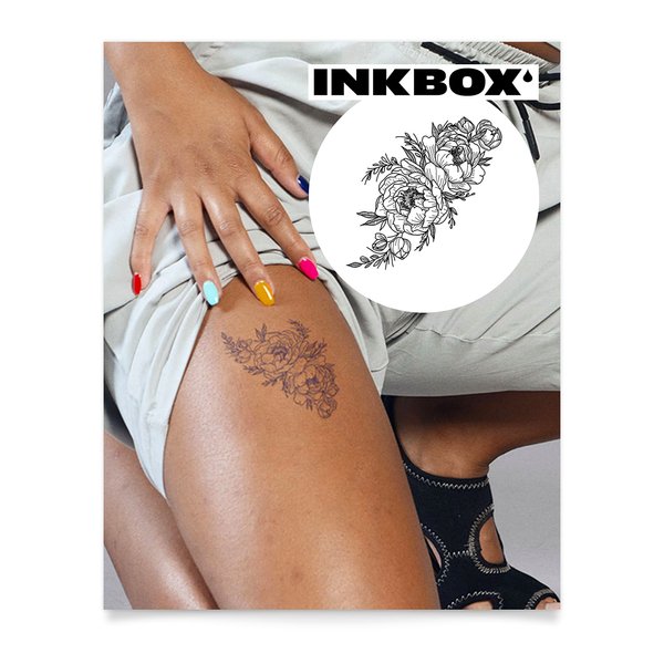 Inkbox Temporary Tattoos, Semi-Permanent Tattoo, One Premium Easy Long Lasting, Water-Resistant Temp Tattoo with For Now Ink - Lasts 1-2 Weeks, Better Times, 4 x 4 in