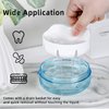 Leak Proof Denture Cup Kit Portable Retainer Case Perfect for Travel, Denture Case Container Cleaning Care for Dentures Aligner Mouth Guard with Denture Brush, Strainer, Removal Tool and Mirror