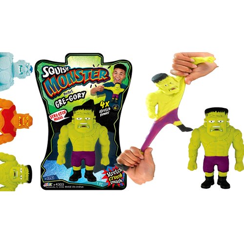 JA-RU Stretchy Monster Toy 3.5" Tall (1 Monsters Assorted) Halloween Action Figures Squish Pull Fidget Toy Stretching 400% his Size Anxiety Calming Stress Toy for Kid & Boy Toys Party Favor 4303-1s