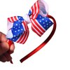 WRBAJIS 4th of July Bow Headband Independence Day Hair Bows Hair Band American Flag Patriotic Hair Accessories for Women Girls Party Favor (Red)