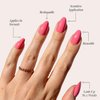 Glamnetic Press On Nails - Flamingo Pink | Opaque Classic Pink Short Almond Fake Nails, Reusable | 15 Sizes - 30 Nail Kit