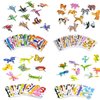 Lovyan 100PCS Educational 3D Cartoon Puzzle for Kids - Insects, Dinosaurs, Animals, Vehicles Themed 3D DIY Cardboards for Boys & Girls Gift Party Supplies