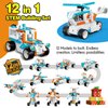 12in1 Technique Car Building Blocks Set, Remote & APP Control Robot/Car/Plane/Jeep/Motorcycle/Fighter, Stem Kits for Kids Age 8-10, Engineering Building Toys, Birthday Xmas Gifts for Boys Girls 8-12