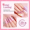 MIZHSE Glitter Gel Nail Polish Pink Sparkly Diamond Holographic Effect Soak off UV LED Nail Gel Polish Chunky Gel Home DIY Nail Salon Nail Art Design