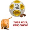 Pets First MLB San Diego Padres Baseball Treat Dispensing Toy for Dogs and Cats, Rubber Ball Dog Toy, Interactive Fun Dog Treat Toy, Natural Rubber Dog Feeding Toy