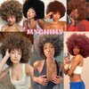 MYCNIMY Afro Wigs for Black Women 70s Afro Curly Wigs Soft Natural Looking Fluff and Bouncy Black Afro Wigs Synthetic Hair Big Afro Wig for Daily Party Cosplay Costume(Black)