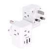 [2-Pack] UK Travel Plug Adapter - US to UK Plug Adapter, Type G International Plug Adapter, Dubai England Ireland Travel Essentials, UK Power Adapter with 3 Electrical Outlet 3 USB Charger (1 USB C)