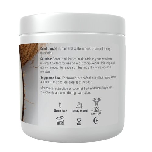 NOW Foods Solutions, Coconut Oil, Naturally Revitalizing for Skin and Hair, Conditioning Moisturizer, 7-Ounce