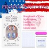 4th of July Press on Nails Extra Short with Red Blue Star Designs Square False Nails Glossy Reusable Artificial Nails Independence Day Fake Nails Full Cover for Women Girls Nail Supplies 24 Pcs