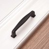 KOOFIZO Square Foot Cabinet Arch Pull - Black Furniture Handle, 3.8 Inch/96mm Screw Spacing, 10-Pack for Kitchen Cupboard Door, Bedroom Dresser Drawer, Bathroom Furniture Hardware