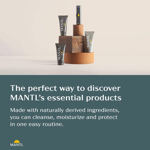 MANTL Skincare Set for All-Complete Face Products KitCleanse, Moisturize, Protect & Soothe Daily-Includes Face Wash, SPF, Moisturizer & Oil Blotting Sheets-Facial Combination, Anti-aging Skin Care Set