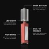 Pure Cosmetics Pure Illumination Lip Gloss - LED-lit Applicator w/Side Mirror - Non-Sticky, Moisturizing & Hydrating Lip Glosses - Soothes & Heals Dried Chapped Lips (Razzmatazz)