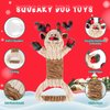 BWOGUE Christmas Dog Squeaky Toys, Stuffed Dog Chew Toy with Squeaker and Crinkle Paper for Teeth Cleaning for Small Medium Dogs and Puppy