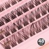 False Eyelashes Natural style, Multipack False Eyelashes, Lash Clusters, Lengthening Wisps', 10mm-12mm-14mm-16mm, Includes 4 Assorted Lengths Wisps, Contact Lens Friendly (Dense)