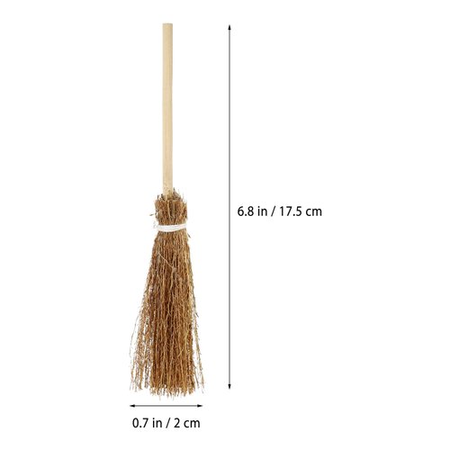 TOYANDONA 5pcs Dollhouse Miniature Broom Mini Broom Dollhouse Furniture Props Micro Landscape Decor