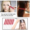 30 Pieces Parting Comb for Braids Hair Rat Tail Comb Steel Pin Rat Tail Carbon Fiber Heat Resistant Teasing Combs with Stainless Steel Pintail (Red)