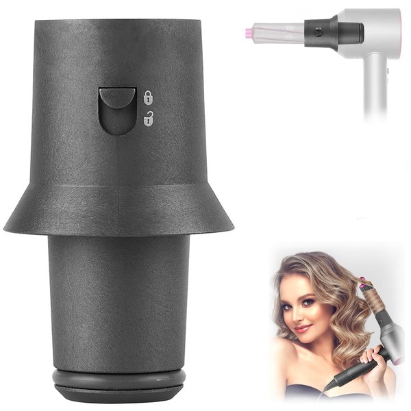 Upgraded Version Replacement Adapter Hair Dryer Converting To Curling Iron Styler for Dyson Supersonic Hair Dryer HD01 HD02 HD03 HD04 HD07 HD08, (Adaptor for Dyson Hair Dryer To Curling Iron Styler)