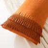 Burnt Orange Body Pillow Cover 20x54 inches Boho Chic Macrame Tassel Decor Body Pillow Case Cover with Pocket Closure(Body,Rust Tassel)