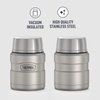 THERMOS Stainless King Vacuum-Insulated Food Jar with Spoon, 16 Ounce, Matte Steel
