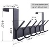 WEBI Over The Door Hook Door Hanger,Over The Door Towel Rack with 6 Coat Hooks for Hanging,Door Coat Hanger Towel Hanger Over Door Coat Rack,Black