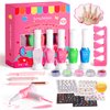 Kids Nail Polish Kit for Girls Gifts- Nails Art Makeup Toy Set for Kids Christmas Birthday Gift for 7 8 9 10 11 12 Year Old Girl's Party Cosmetic, Gel Nails Polish Manicure Girl Stuff by BUNNY BUBBLES