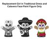 Replacement Part for Little People Collectible Set Dia de Muertos Figures - HMC00 ~ Replacement Girl Figure ~ in Traditional Dress and Calavera Face Paint