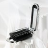 AsAlways Shiny Rhinestone Crystal Travel Hair Brush with Mirror Bling Diamonds Folding Hair Massage Comb Compact Portable Small Mini Hair Brush for Purse Wet & Dry Detangling(Silver)