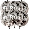 KatchOn, Black and White Marble Balloons - Big, 22 Inch, Pack of 6 | 360 Degree 4D Marble Balloons Black and White | Black Marble Balloons, Black and White Balloons for Halloween Party Decorations