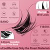 uCoolMe Fairy Lash Clusters 8-18mm False Eyelashes Clusters - WideSpan Eyelash Clusters Wet-Look Manga DIY Lash Extensions - Individual Fake Eyelashes Clusters Lash Clusters with Invisible Lash Band