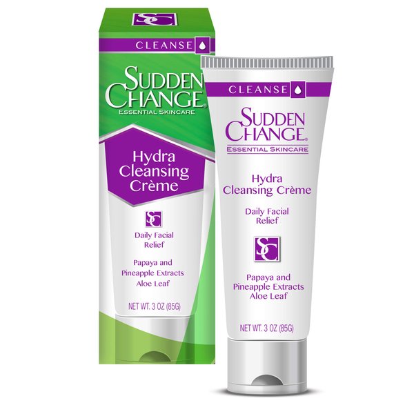 Sudden Change Hydra Cleansing Creme - Creamy Exfoliating Facial Wash Cleanser with Papaya and Pineapple Extract (3 oz, pack of 1)