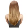 Long Brown Wig with Bangs Wigs for Women Ombre Brown to Blonde Wig Layered Wigs with Curtain Bangs Honey Blonde Synthetic Wigs for Women 20 Inches Straight Wigs for Women (#T30/27 Brown to Blonde)