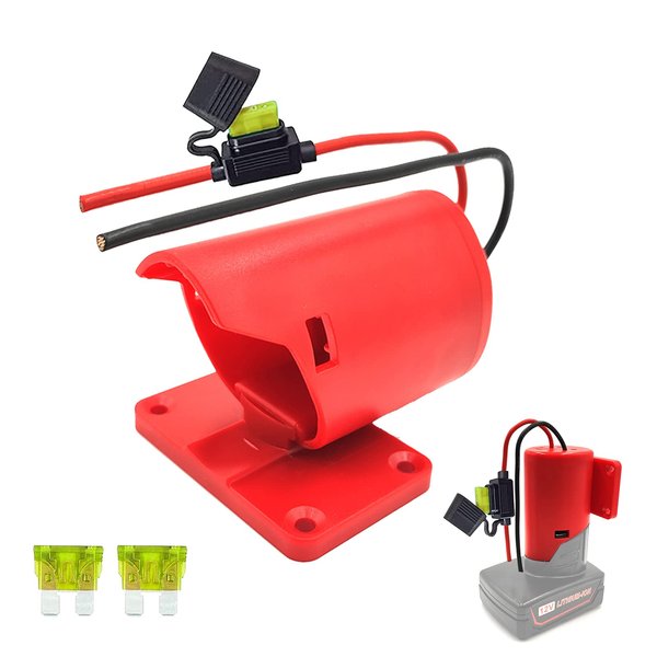 M12 Adapter with Fuse Battery Adapter for Milwaukee 12V M12 Battery Dock M12 Adapter Dock Power M12 Adapter 12V M12 Dock Power Connector 12 Gauge Robotic,Not Included Battery