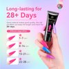 SAVILAND 20 Colors Poly Nail Extension Gel Kit Bright Rainbow Pink Purple Blue Color Collection Poly Gel Nail Kit for Daily Nail Art DIY Home Nail Salon
