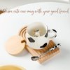 BigNoseDeer Cute Ceramic Cow Mug with 3D Cow Inside,Cow Print Coffee Mug,Cute Mugs with Lid Spoon,Cute Stuff Birthday Gifts Gifts for Women Girlfrend Kids13oz